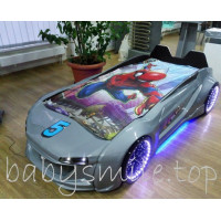  Дитяче ліжко машина Jaguar сірий металік