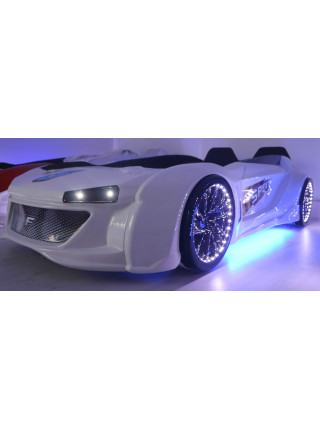 Дитяче ліжко машина Jaguar біле Дитяче ліжко машина Jaguar біле