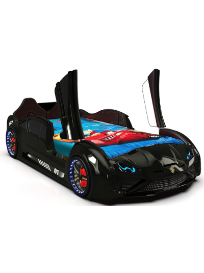 Ліжко машинка  Lamborghini чорна