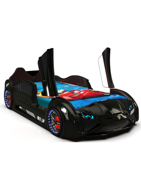 Ліжко машинка  Lamborghini чорна