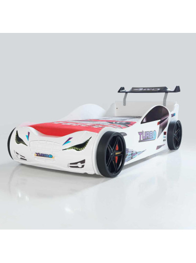 Ліжко-машинка Суперкар біле