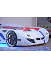 Ліжко машинка BMW біле пластикове