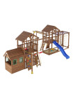 Ігровий майданчик з дерева вежа з будиночком-13