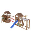 Ігровий майданчик з дерева вежа з будиночком-13