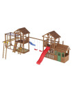Ігровий майданчик з дерева вежа з будиночком-13