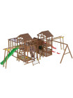 Ігровий майданчик з дерева вежа з будиночком-15