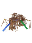 Ігровий майданчик з дерева вежа з будиночком-17