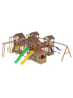 Ігровий майданчик з дерева вежа з будиночком-18