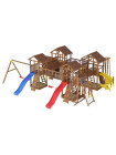 Ігровий майданчик з дерева вежа з будиночком-18