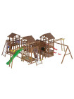 Ігровий майданчик з дерева вежа з будиночком-17