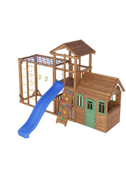 Игровая площадка с деревянным домиком Башня-9