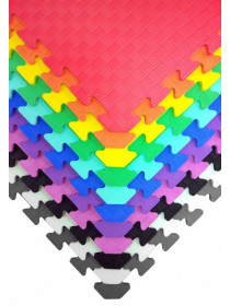 Мягкий коврик-пазл Радуга плетение 50х50х1см