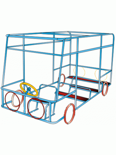 Ігровий елемент для дитячого майданчика Автобус Ігровий елемент для дитячого майданчика Автобус